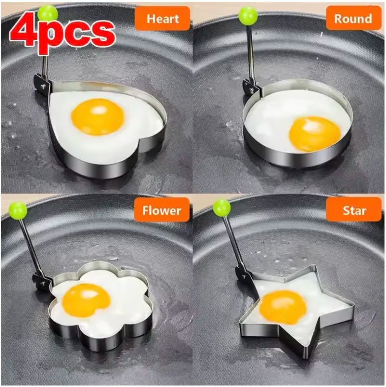 Stainless Steel Fried Egg Mold Shape Gadget - Kitchen Utensils for Egg Fried Dishes