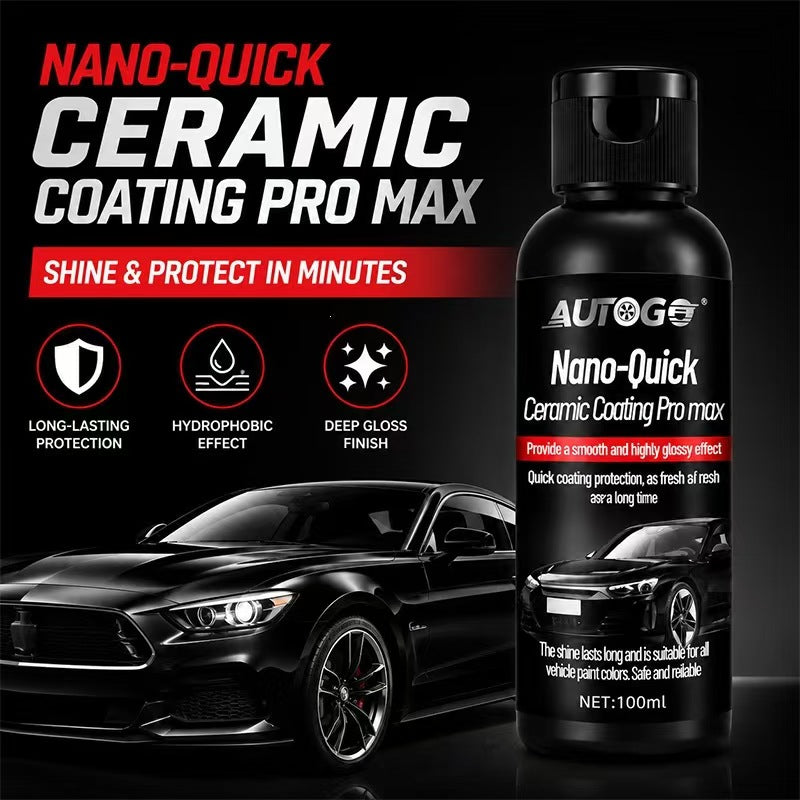 Nano-Quick Ceramic Coating Pro Max - shine and protect in minutes, long-lasting protection, hydrophobic, deep gloss finish