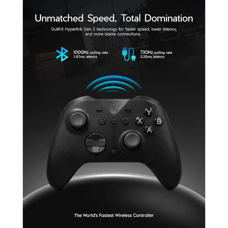 PRO Gaming Controller (Black) – 3.25ms Low Latency