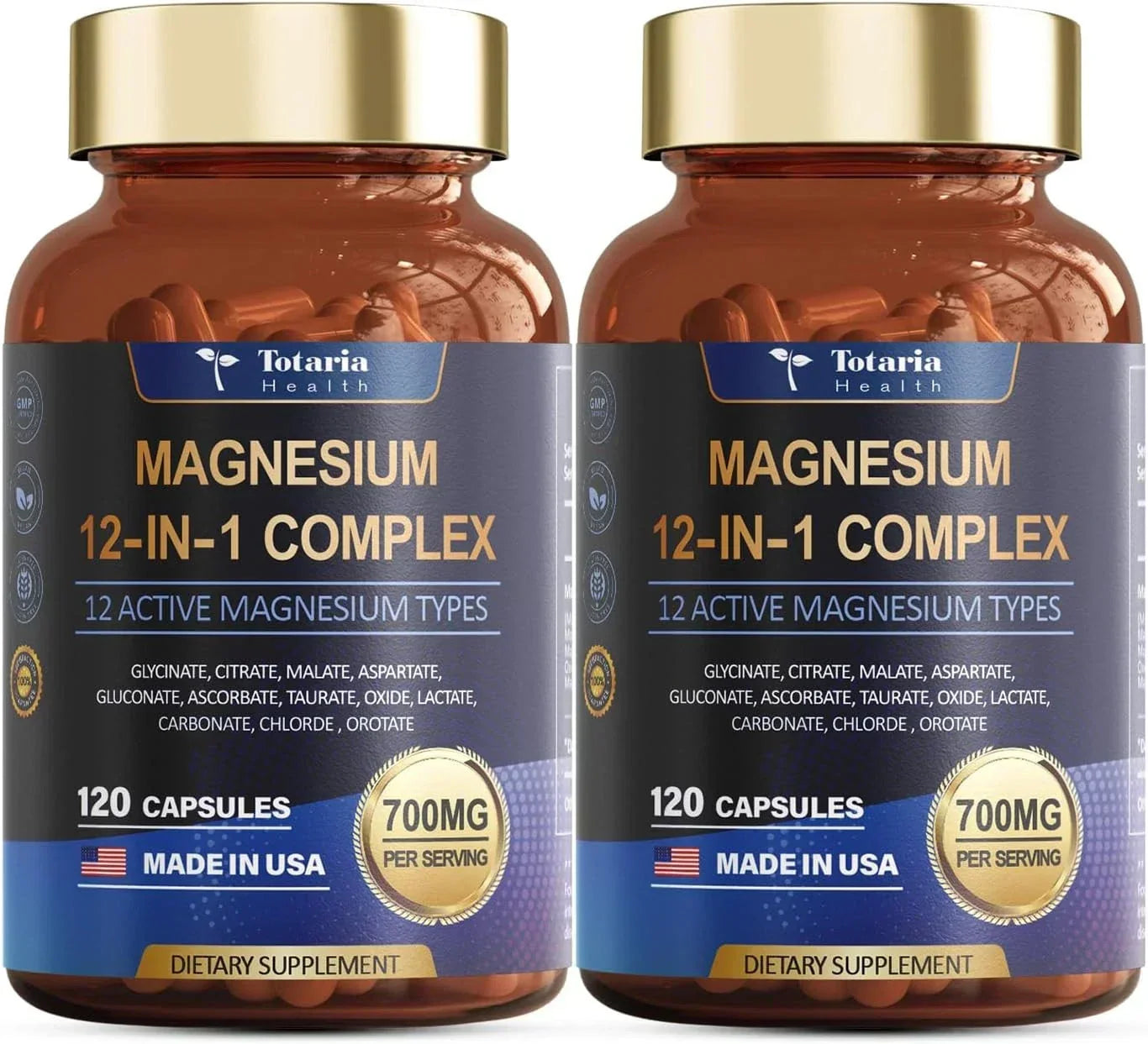 Magnesium 12 in 1 Complex 700mg - Glycinate Citrate Malate Taurate.4