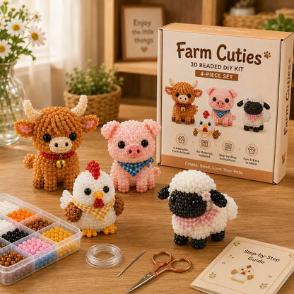 🧵✨ Tiny 3D Beaded Animal DIY Kit💖 A DIY Craft Kit So Cute You Won't Want To Stop Making Them