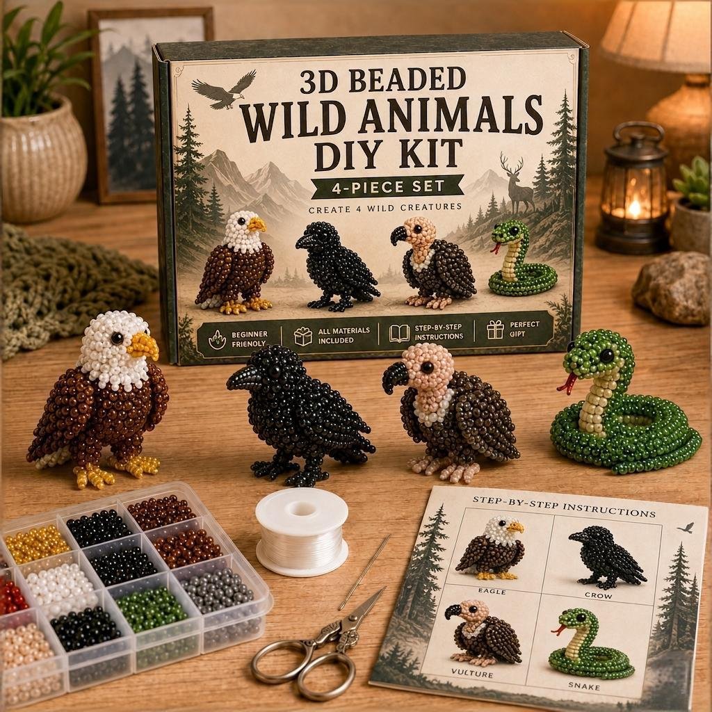 🧵✨ Tiny 3D Beaded Animal DIY Kit💖 A DIY Craft Kit So Cute You Won't Want To Stop Making Them
