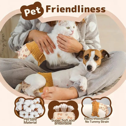 Dono Disposable Dog Diapers Female-60PCS/20PCS, Pull it Up Doggie Diapers for Female Dogs with 360° Stretchy Waist, Doggy Diapers for Dog in Heat Period, Super Absorbent Leak-Proof Puppy Diapers, Perfect for Summer Vibes and Pet Lovers