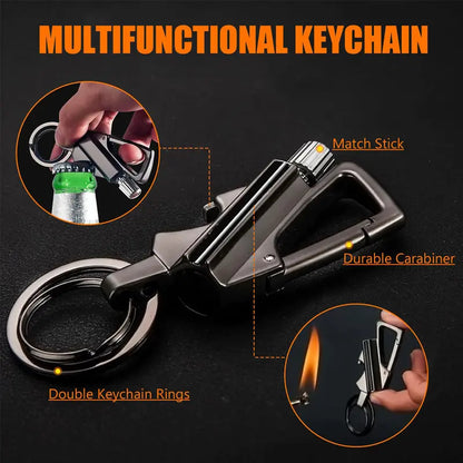 3-in-1 EDC Fire Starter Keychain