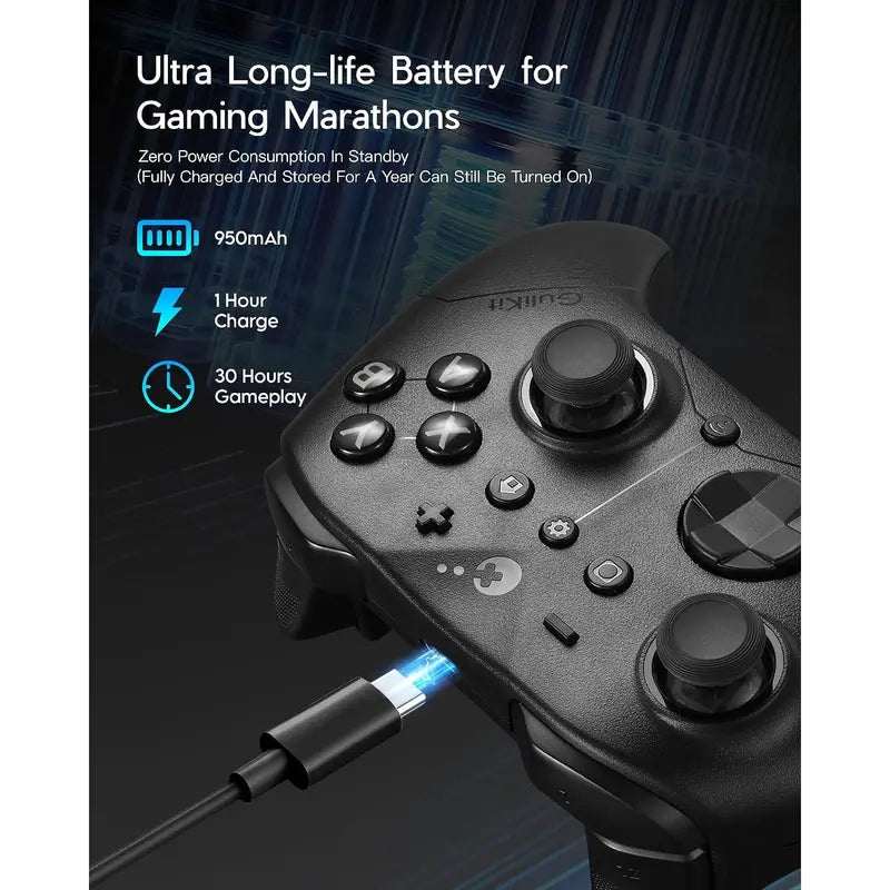 PRO Gaming Controller (Black) – 3.25ms Low Latency