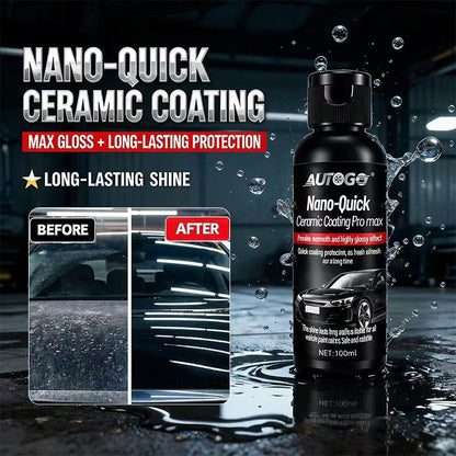 Before and after - Nano-Quick Ceramic Coating Pro Max long-lasting shine on car hood