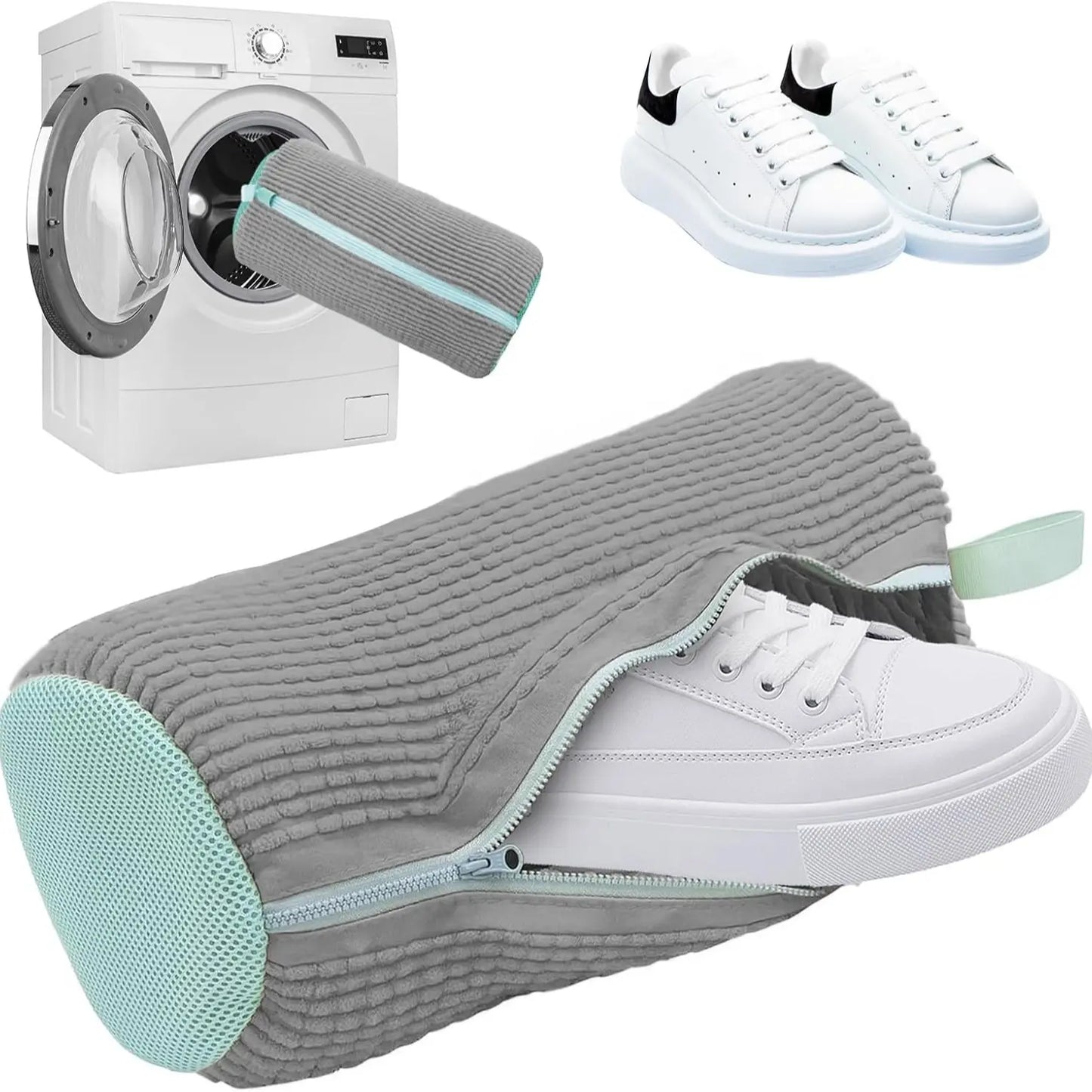 Washing Machine Shoe Cleaning Bag—Protects footwear during the wash cycle.