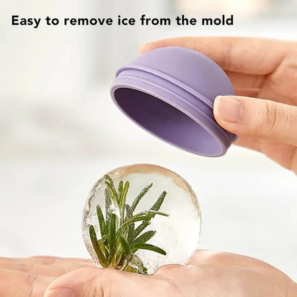 Light Bulb Ice Ball Maker Mold – Silicone Round Ice Sphere Tray, Easy Release, 4-Pack for Cocktails & Whiskey