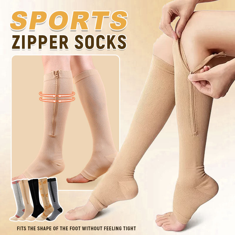 🏃‍♂️ EasyZip Compression Socks – Zipper Support Socks for Swollen Legs & Everyday Comfort 👣💙