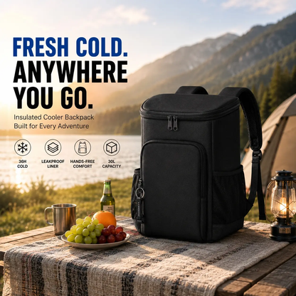 FROSTVA 30L Cooler Backpack - Leakproof Insulated Backpack Cooler with Waterproof TPU Liner for Camping, Beach, Picnic and Sports