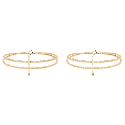 Exquisite multi-layered women's anklet