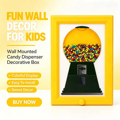 Pink Wall-Mount Candy Dispenser Photo Frame