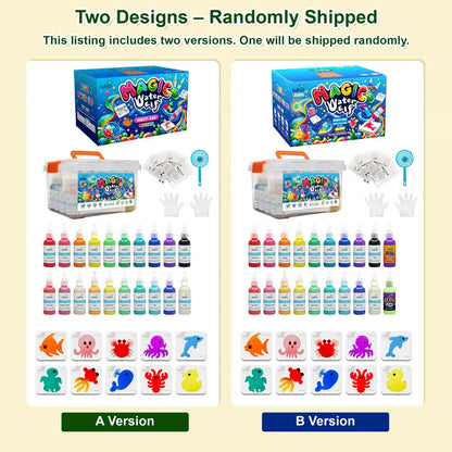 Kiditos Magic Water Elf Toy Kit – 20 Magic Gels & 10 Molds, DIY Squishy Maker Aqua Fairy Water Pets, Sensory STEM Craft, Party Favors & Birthday Gifts for Kids Ages 3+