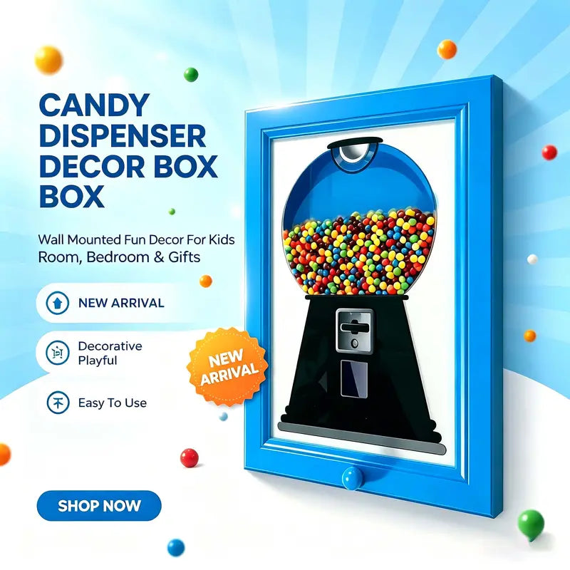 Pink Wall-Mount Candy Dispenser Photo Frame