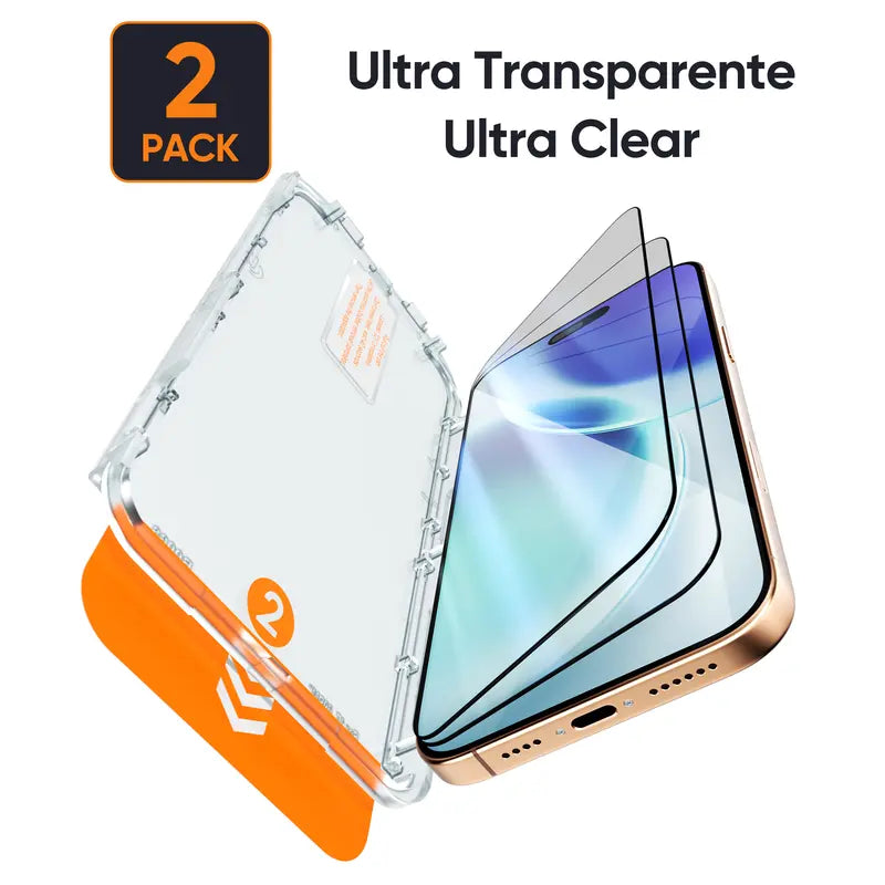 2-Pack Tempered Glass Screen Protector for iPhone 17, 16, 15, 14 & 13 (incl. Pro Max)