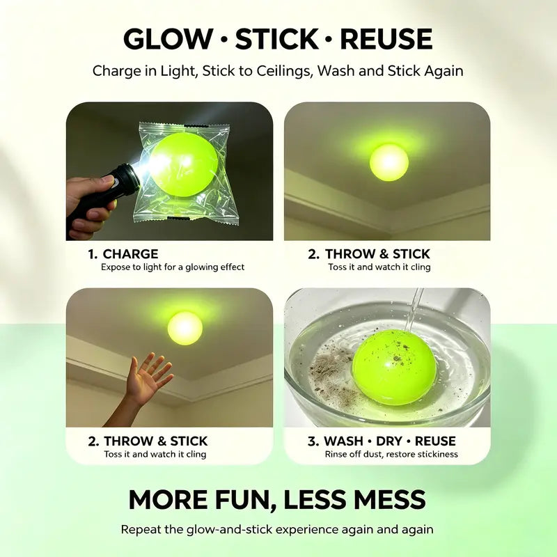 Sticky Wall Ceiling Stress Relief Squeeze Ball