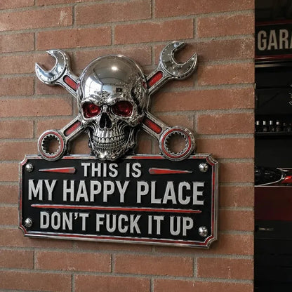 🔥Father’s Day 49% Off 💀"This Is My Happy Place" Garage Wall Sign