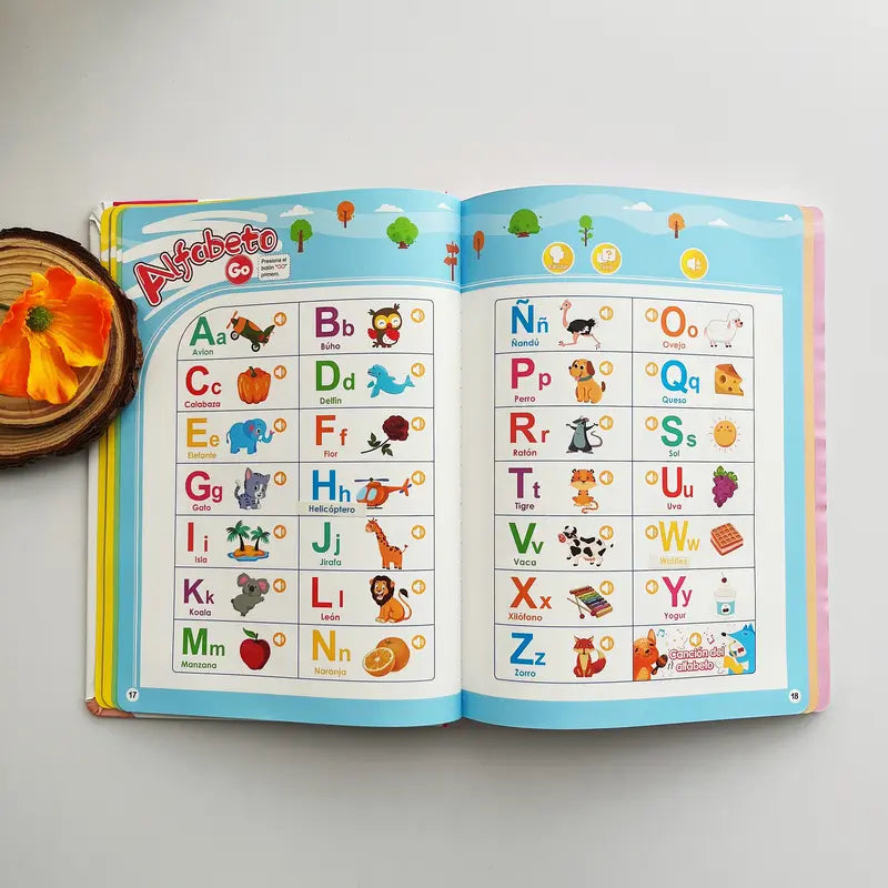 Cover of Mi primer libro sonoro bilingüe – Spanish & English bilingual sound book with USB-C cable