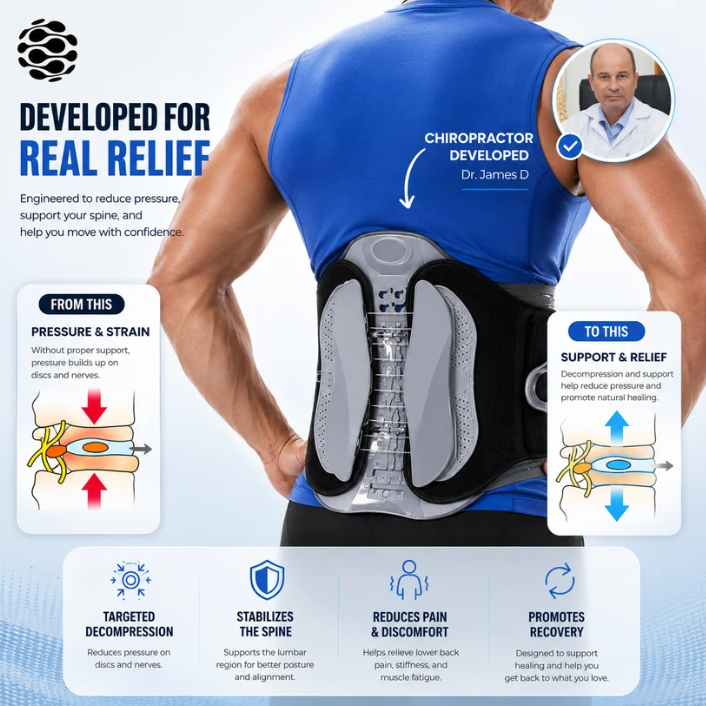 TRUE JOINT™ Adjustable Lumbar Support Back Brace