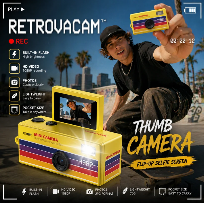 RETROVACAM Mini Retro Camera – Film Your Life in 90s Style
