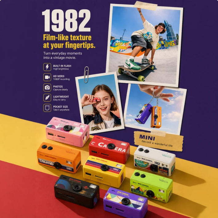 RETROVACAM Mini Retro Camera – Film Your Life in 90s Style