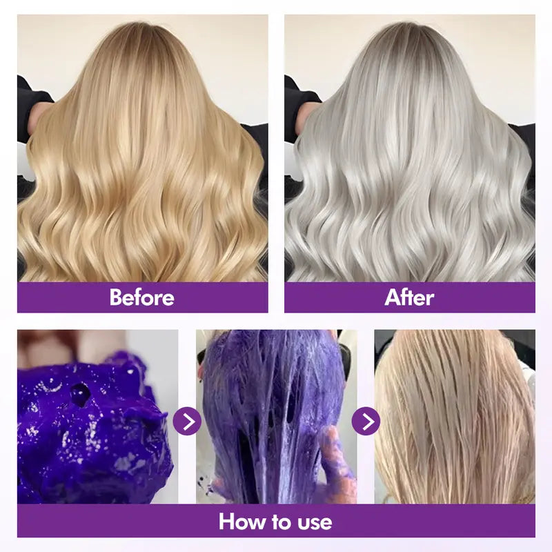 Karseell Maca Power Purple Hair Mask – Toning Conditioner for Blonde, Silver & Gray Hair 16.9 oz