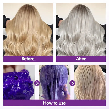 Karseell Maca Power Purple Hair Mask – Toning Conditioner for Blonde, Silver & Gray Hair 16.9 oz