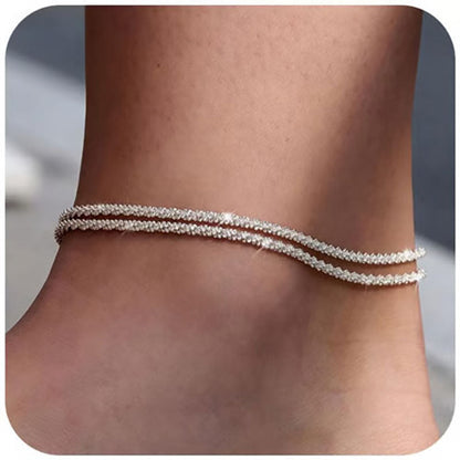 Exquisite multi-layered women's anklet
