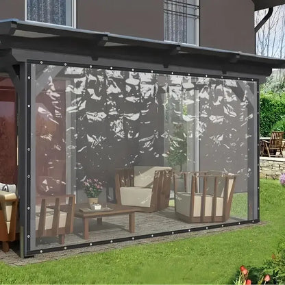 1-Pack 7 ft x 10 ft Clear Heavy-Duty Waterproof Tarp