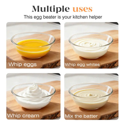 Semi-Automatic Stainless Steel Hand-Push Rotary Whisk – Food-Grade Rust-Resistant, Sturdy Riveted Construction | Eggs, Coffee, Cream & Batter | Easy to Clean | 1pc / 2pcs / 4pcs