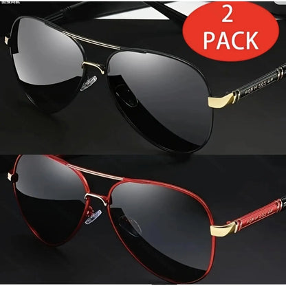 Aviator Sunglasses  — Polarized Metal Frame Unisex Shades for Beach, Vacation & Daily Wear