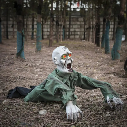 Halloween Crawling Mummy with Glowing Eyes, Spooky Terrifying Sound, Voice-Controlled, Electric Crawling, Perfect for Halloween Decorations