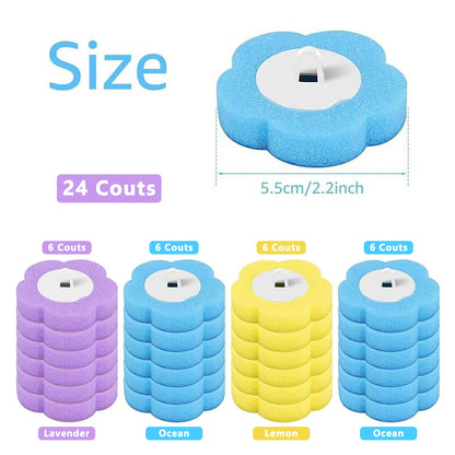 【DealsForYouDays】Snofrid Disposable Toilet Brush, Toilet Bowl Wand Holder Set with 24PCS Cleaner Refills, Bathroom Cleaning System for Sink Bathtub Drain Wash Basin Urinal，Wall-Mount Scrubbing Toilet Brush Bathroom Cleaning Kit