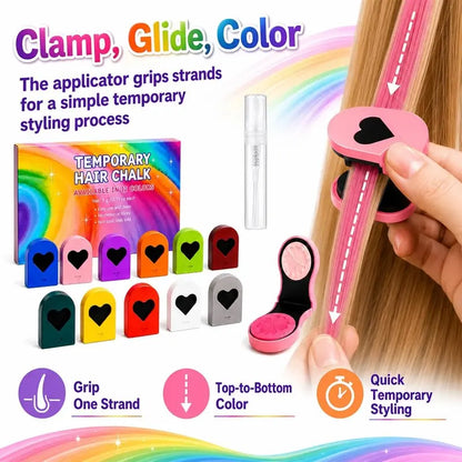 Bold Vibrants Temporary Hair Chalk Dye – Washable Color Makeup for Events, DIY Hair Styling