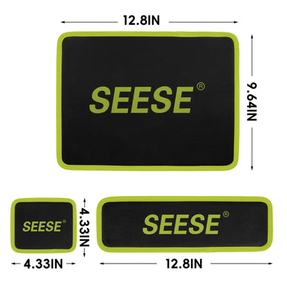 SEESE 3PC Flexible Magnetic Tool Mat & Tray Holder Set - PVC Non-Slip Magnetic Tool Tray for Garage, Workshop & Auto Repair