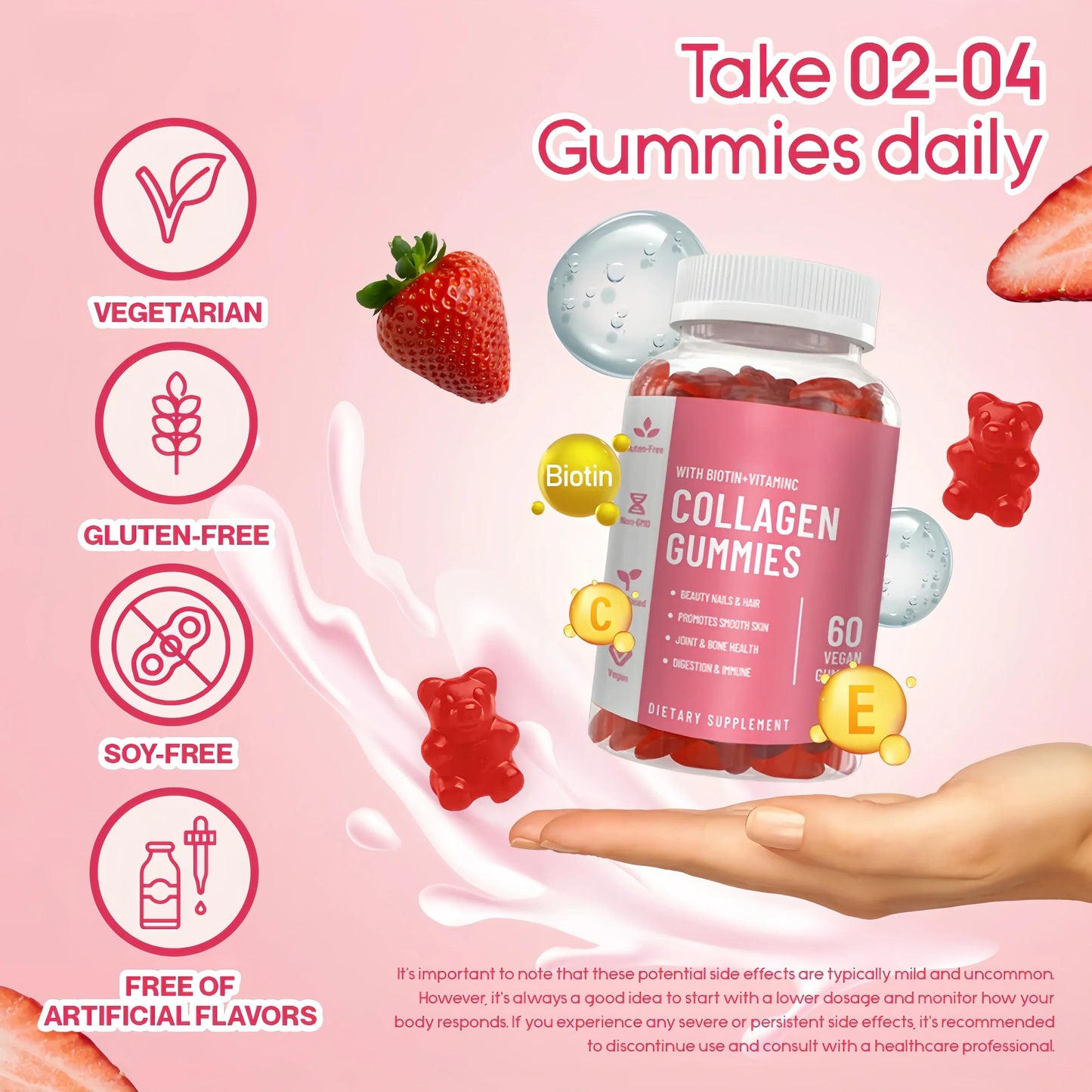 Collagen Gummies |Dietary Supplement for Collagen Replenishment and Hair/Nails/Skin Improvement