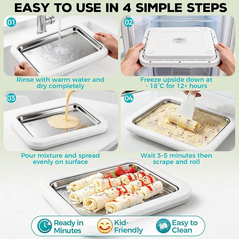 Ice cream roll maker product dimensions