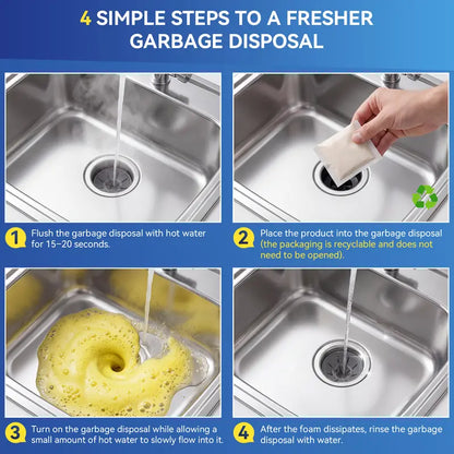 Garbage Disposal Cleaner Packets, Deep Cleaning & Descaling Pods for Kitchen Sinks, Remove Odor-Causing Residue & Keep Sink Fresh, 16 Count