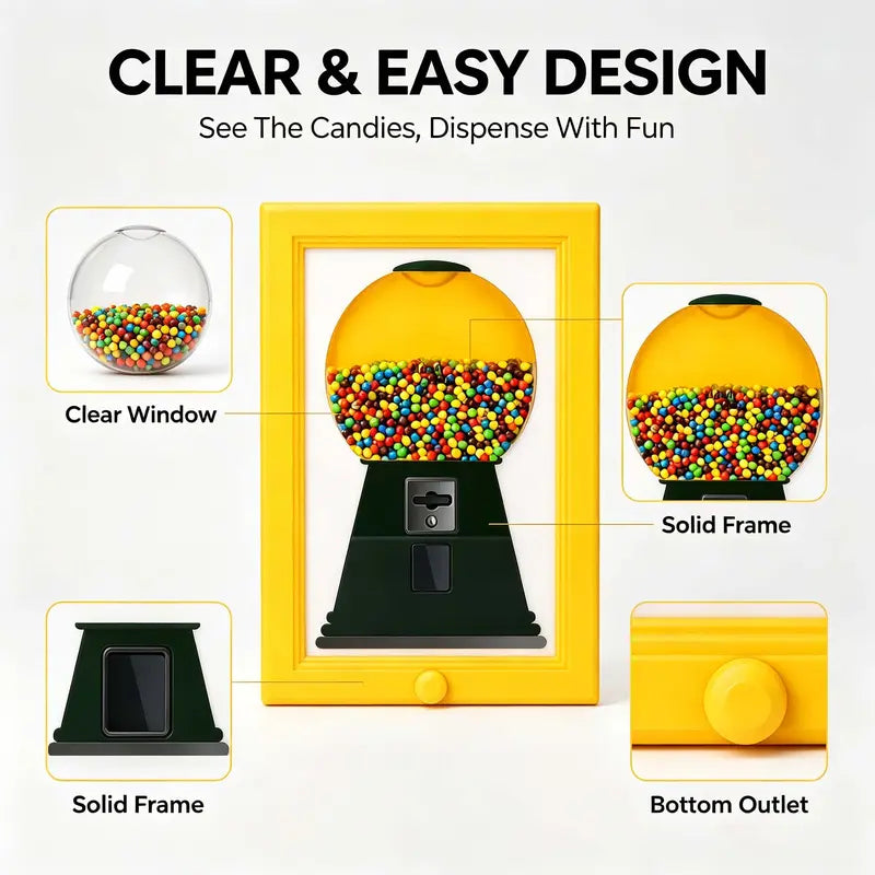 Pink Wall-Mount Candy Dispenser Photo Frame