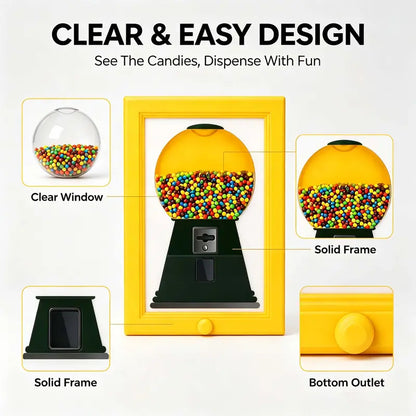 Pink Wall-Mount Candy Dispenser Photo Frame