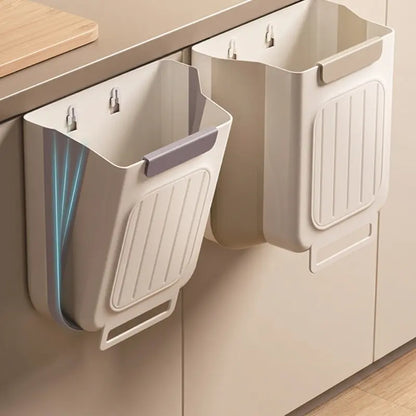 Foldable Hanging Trash Can Grey 1.6 Gallon