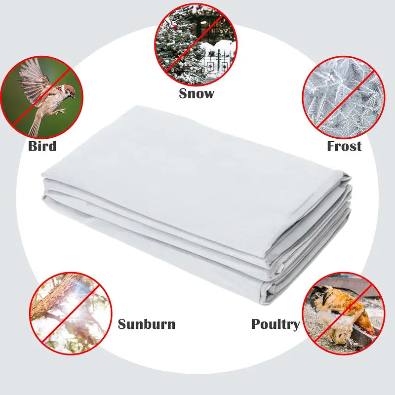 Plant Frost Protection Cover - Winter Frost Blanket Bag with Zipper & Transparent Panel
