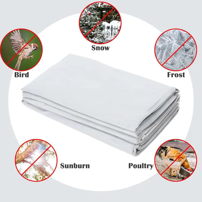 Plant Frost Protection Cover - Winter Frost Blanket Bag with Zipper & Transparent Panel