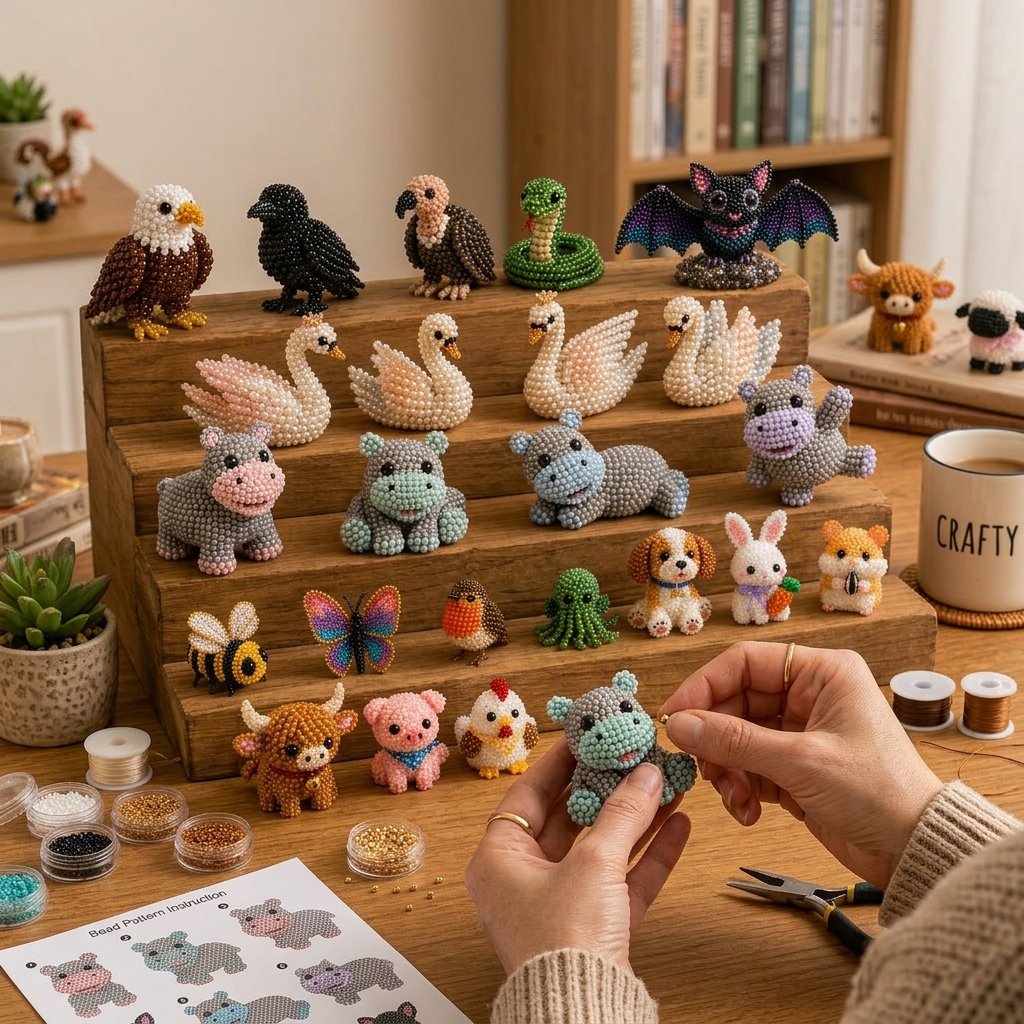 🧵✨ Tiny 3D Beaded Animal DIY Kit💖 A DIY Craft Kit So Cute You Won't Want To Stop Making Them