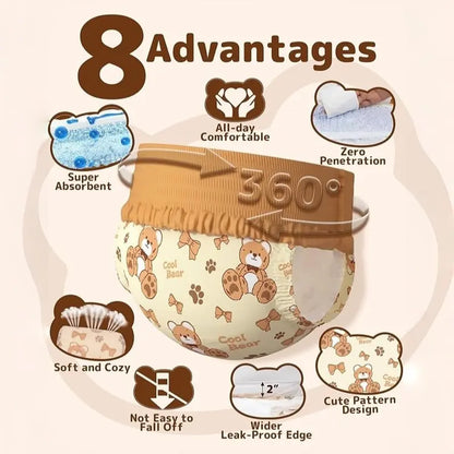 Dono Disposable Dog Diapers Female-60PCS/20PCS, Pull it Up Doggie Diapers for Female Dogs with 360° Stretchy Waist, Doggy Diapers for Dog in Heat Period, Super Absorbent Leak-Proof Puppy Diapers, Perfect for Summer Vibes and Pet Lovers