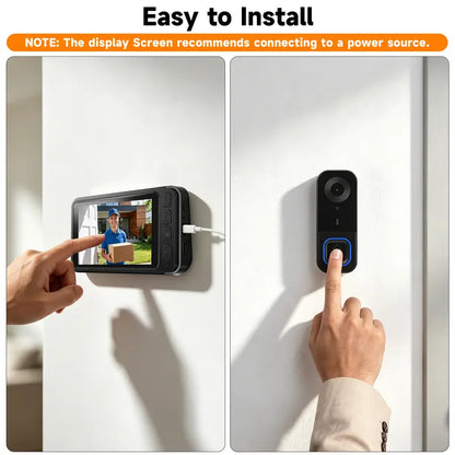 1080p Doorbell Camera with Monitor, No Wi-Fi Required