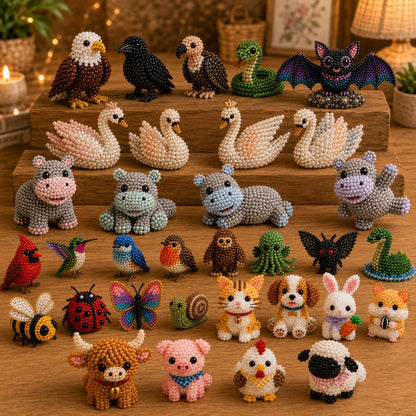 🧵✨ Tiny 3D Beaded Animal DIY Kit💖 A DIY Craft Kit So Cute You Won't Want To Stop Making Them