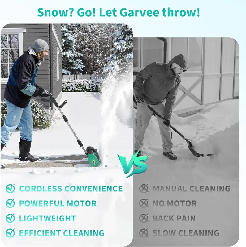 Cordless Electric Snow Shovel, 12-Inch Clearing Width