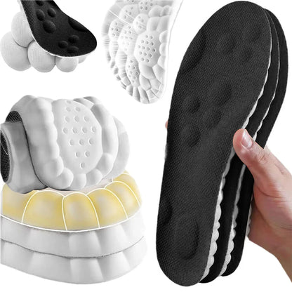 4D Cloud Shoe Insoles – Ultra-Soft PU Memory Foam Orthotic Inserts for Men & Women | Sports & Everyday Comfort