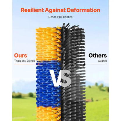 Livestock Scratching Brush with 2 Screws for Secure Mount, 17.1x7.5in Grooming Tool for Farmers - Back Itch Relief, Shedding Control, Cleaning, Avoids Property Damage (For Horses, Cattle)